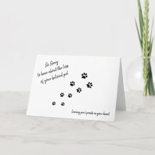 Carte de sympathie pour chien de compagnie avec em