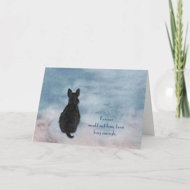 Carte de sympathie pour chien écossais (Devant)