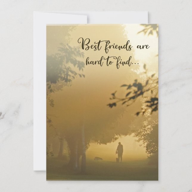 Carte de sympathie pour chien - Les meilleurs amis (Devant)