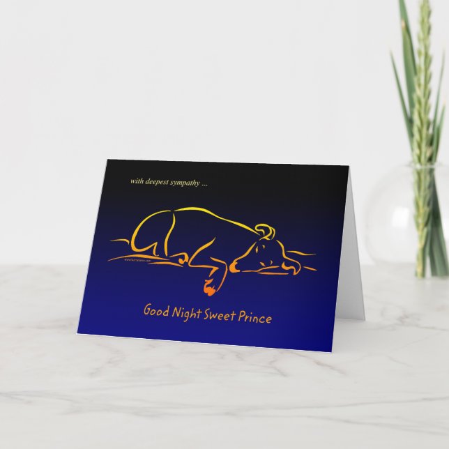 Carte de sympathie pour chien mâle (Prince) (Devant)
