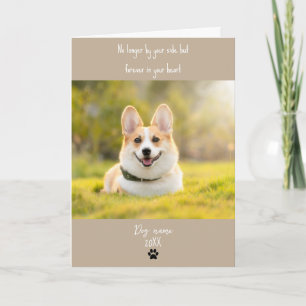 Carte de sympathie pour chien pour perte mémorial