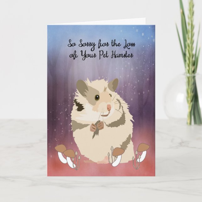 Carte de sympathie pour hamster pour animaux de co (Devant)