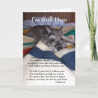 Carte de sympathie pour la perte d'animal familier
