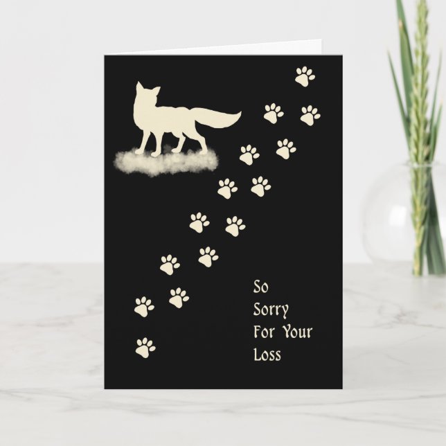 Carte de sympathie pour la perte de chien (Devant)