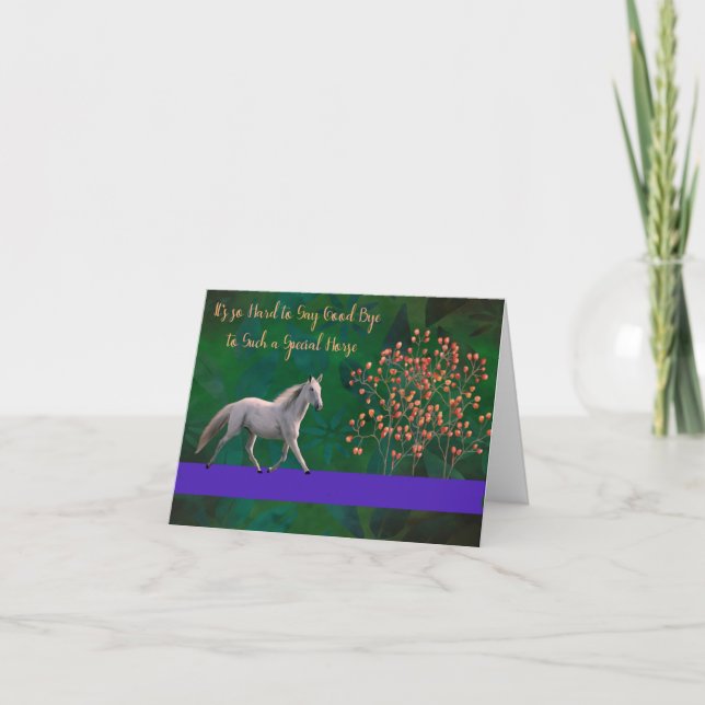 Carte de sympathie pour la perte du cheval (Devant)