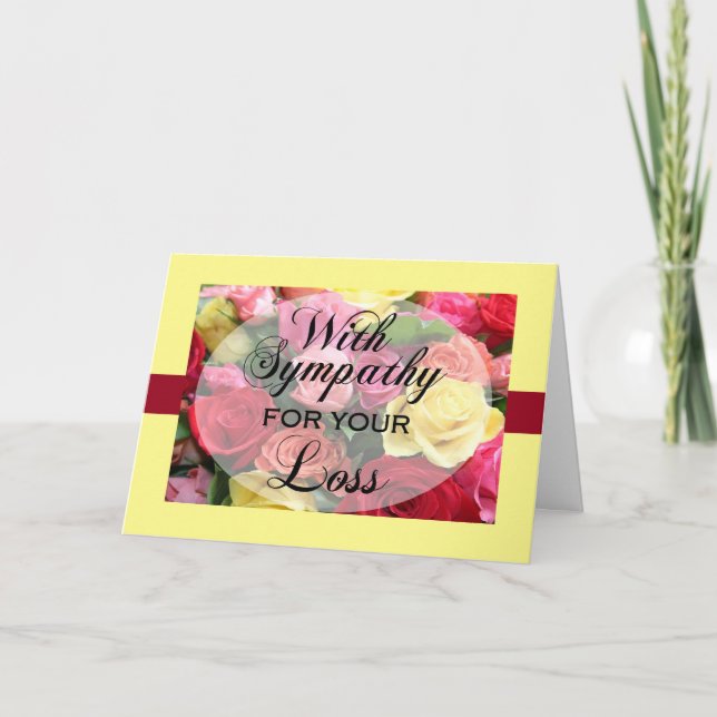 Carte de sympathie pour la perte d'un amour (Devant)