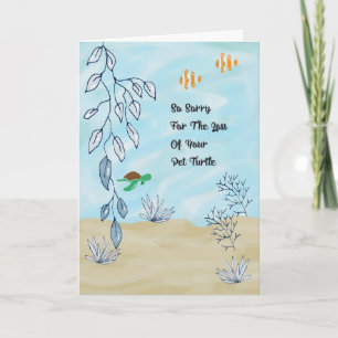 Carte de sympathie pour la perte d'une tortue de c