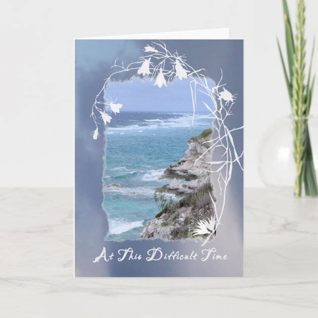 Carte de sympathie pour mari, photo de la mer (Devant)