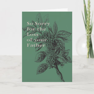 Carte de sympathie pour père en vert