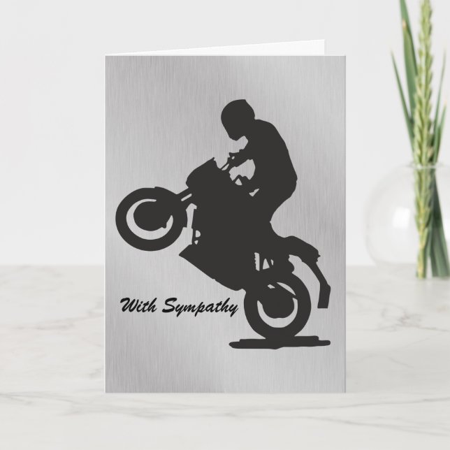 Carte de sympathie pour un motocycliste (Devant)