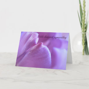 Carte de sympathie pourpre de tulipe