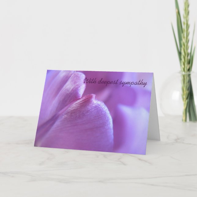 Carte de sympathie pourpre de tulipe (Devant)