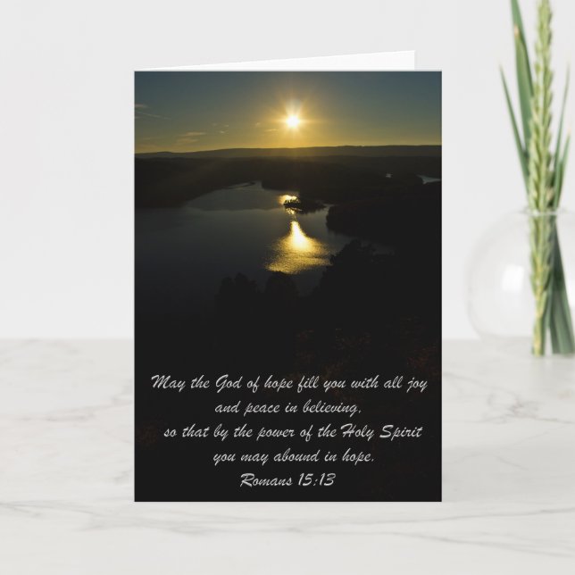 Carte de sympathie religieuse coucher de soleil (Devant)