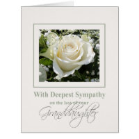 Carte de sympathie Rose de la perte de la petite-f