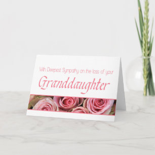 Carte de sympathie Rose de la perte de la petite-f