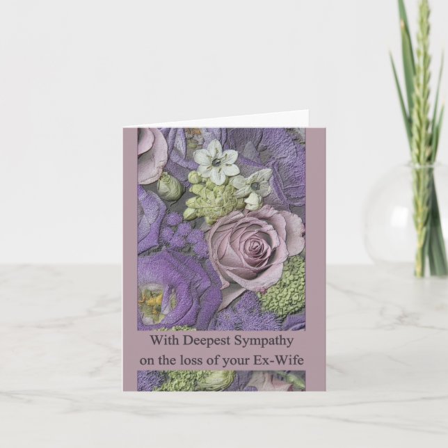 Carte de sympathie Rose de la perte de l'ex-femme (Devant)