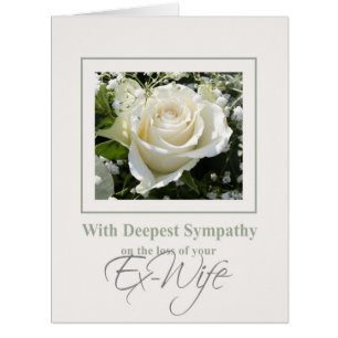 Carte de sympathie Rose de la perte de l'ex-femme