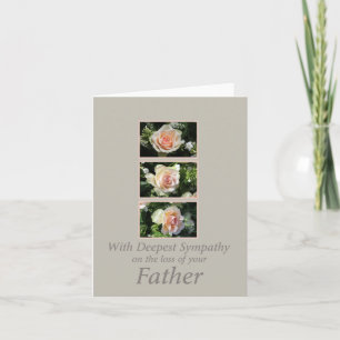 Carte de sympathie Rose de la perte du père