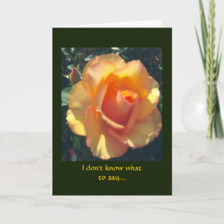 Carte de sympathie sincère Rose jaune
