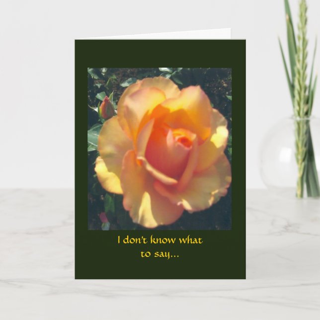 Carte de sympathie sincère Rose jaune (Devant)