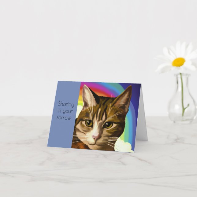 Carte de Sympathie Tabby Cat (Petite plante)