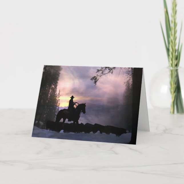 Carte de Sympathie Western Cowboy (Devant)