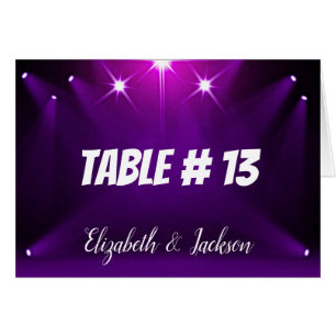Carte de Table #13 - Dans les Projecteurs Mariage