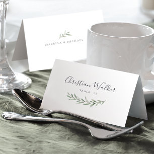 Carte de table à calligraphie simple rustique