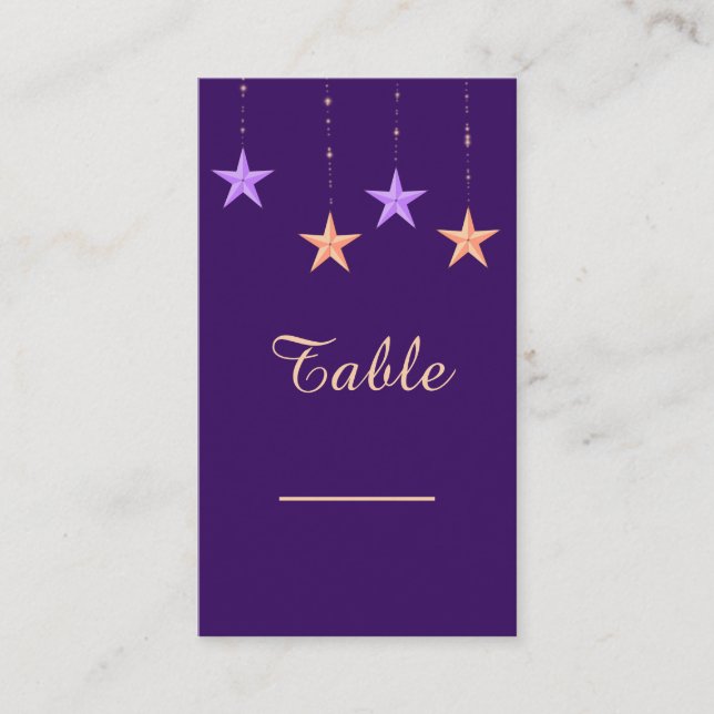 Carte de table Arabe Nights (Devant)