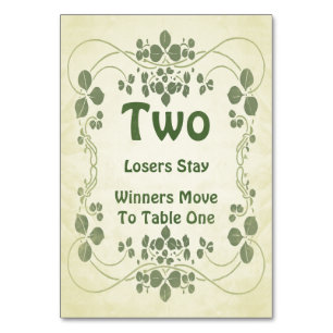 Carte de table Art Nouveau Vintage #2 Bunco