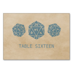Carte de table Blue Grunge D20 Dice Gamer