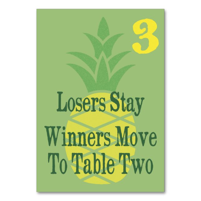 Carte de table Bunco Ananas #3 (Par défaut)