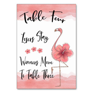 Carte de table Bunco Flamant rose rose #4