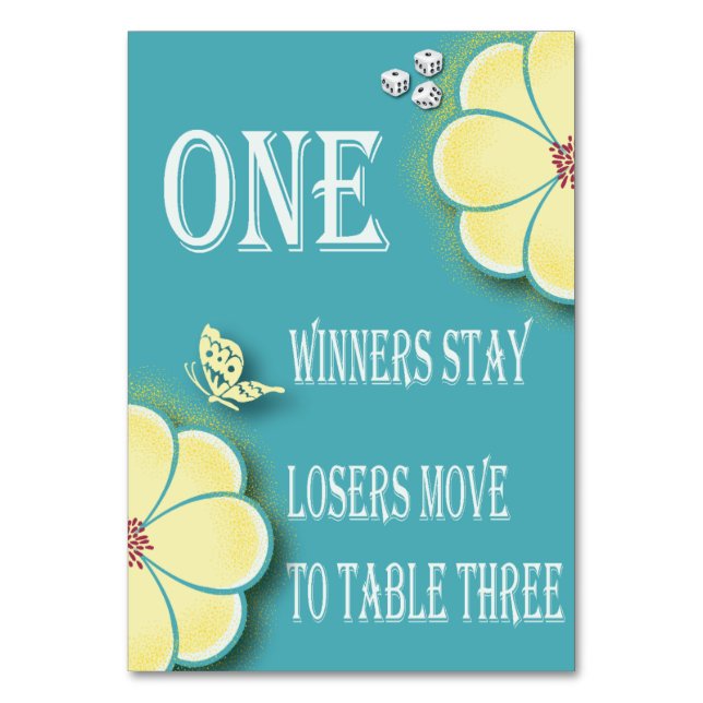 Carte de table Bunco Fleur Printemps Jaune #1 (Par défaut)