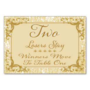 Carte de table Bunco Gold Elegant #2