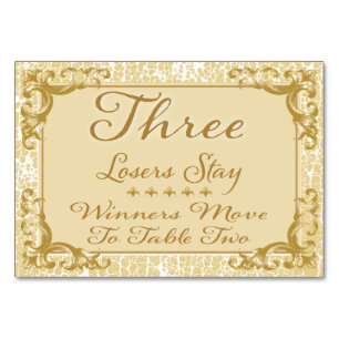 Carte de table Bunco Gold Elegant #3
