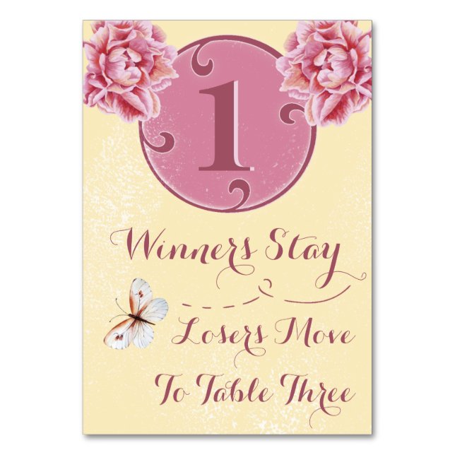 Carte de table Bunco - Peony rose #1 (Par défaut)