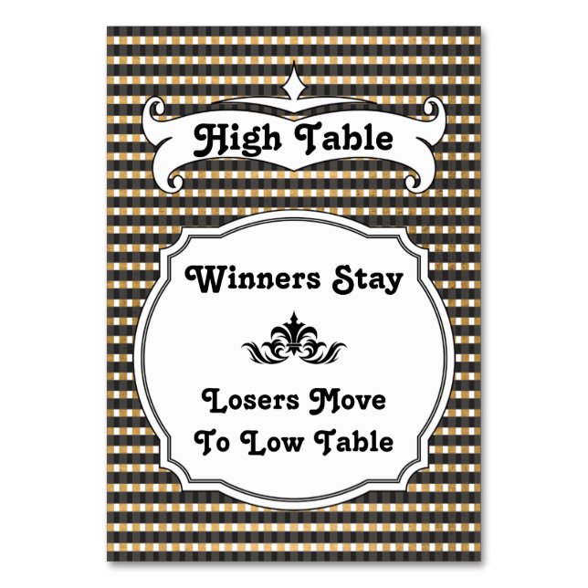 Carte de table Bunco Plaid Noir - Table basse (Dos)