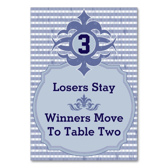 Carte de table Bunco - Plaid violet #3 (Par défaut)