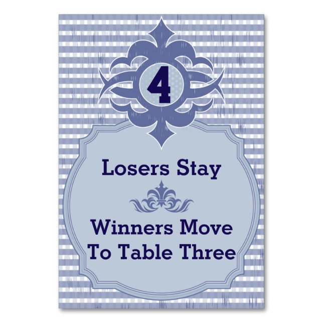 Carte de table Bunco - Plaid violet #4 (Dos)