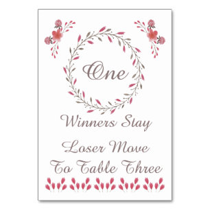 Carte de table Bunco - Plutôt Floral #1