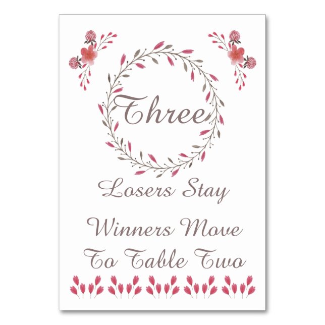 Carte de table Bunco - Plutôt Floral #3 (Par défaut)