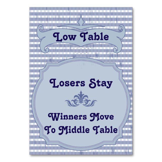 Carte de table Bunco - Table basse (Par défaut)
