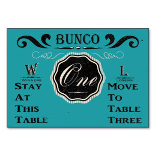 Carte de table Bunco vintage - #1