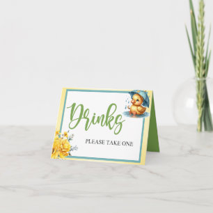 Carte de table Cute en caoutchouc canard