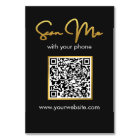 Carte de table de code QR de mariage | Entreprise