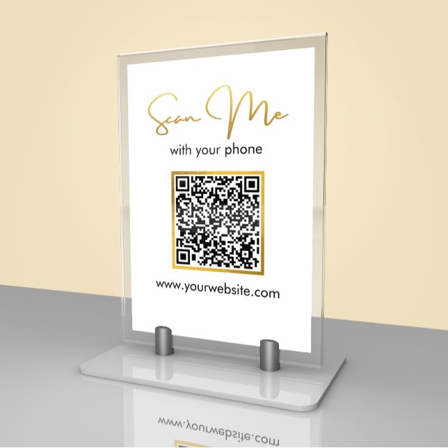 Carte de table de code QR de mariage | Entreprise (Créateur téléchargé)