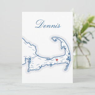 Carte de Table de Mariage Cape Cod Dennis