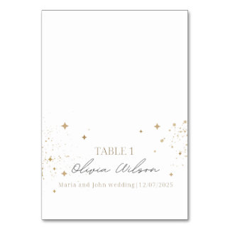 Carte de table de mariage, Carte de nom calligraph