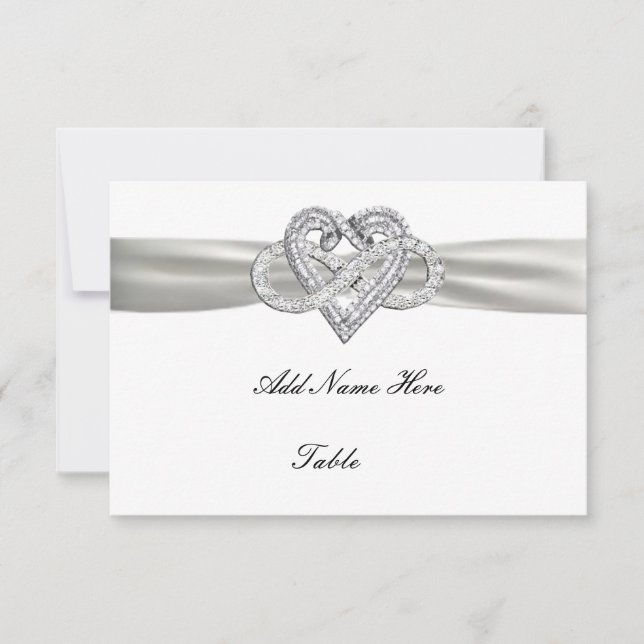 Carte de table de mariage Cœur Infini (Devant)